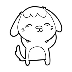 happy cartoon dog