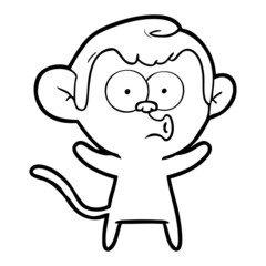 cartoon surprised monkey