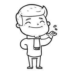 Obraz premium happy cartoon man