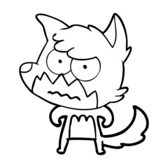 cartoon annoyed fox