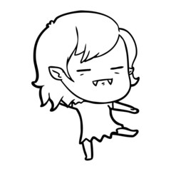 cartoon undead vampire girl