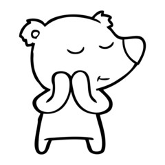 happy cartoon polar bear