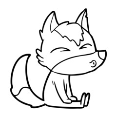 cartoon wolf whistling