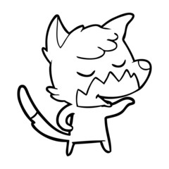 friendly cartoon fox