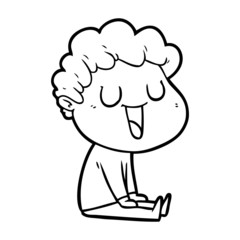 laughing cartoon man