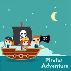 kids pirate illustration