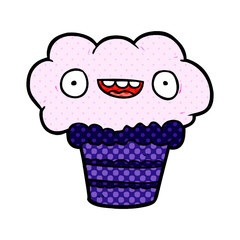 funny cartoon cupcake
