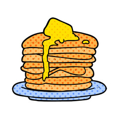 cartoon stack of pancakes