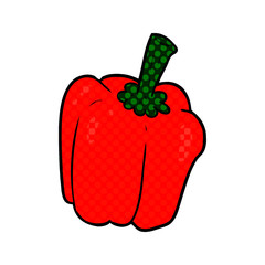 cartoon fresh organic pepper