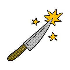cartoon sharp kitchen knife