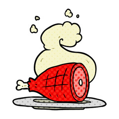 cartoon cooked meat