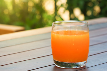 Orange juice in glass 
