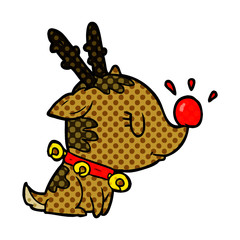 cartoon christmas reindeer