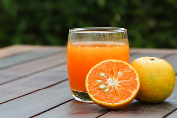 Orange juice crush in glass 