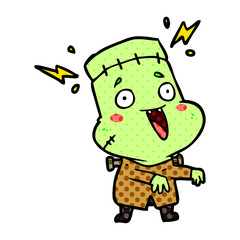 cartoon undead monster creation man