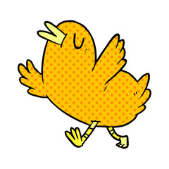 cartoon happy bird