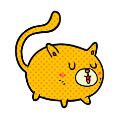 cartoon happy cat