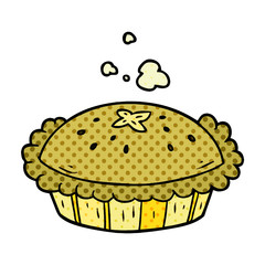 hot cartoon pie fresh out of the oven