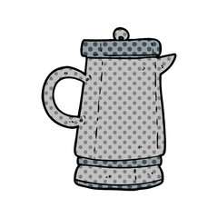 cartoon old metal kettle