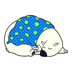 cartoon polar bear sleeping