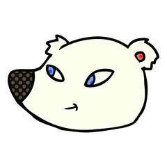 cartoon polar bear face