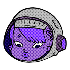 cartoon astronaut face