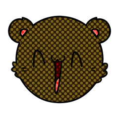 cute cartoon teddy bear face