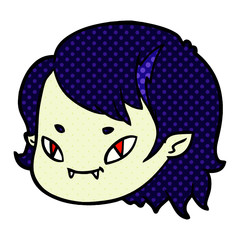 cartoon vampire girl face