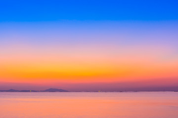 Fototapeta premium Beach and sunset background with long exposure. Landscape beach background in Thailand