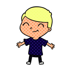 cartoon boy smiling