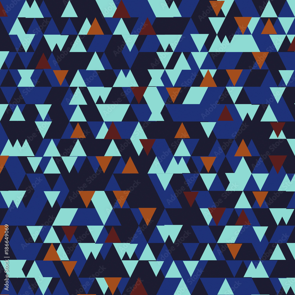 Poster Modern background with cool triangular shapes pattern 3d rendering