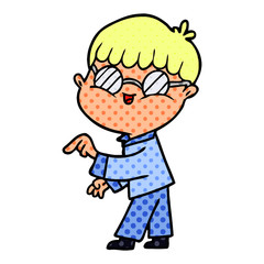cartoon boy wearing spectacles
