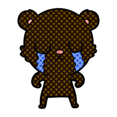 crying cartoon bear