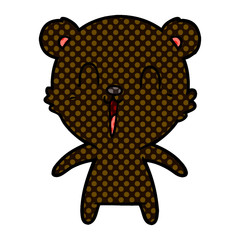 happy laughing cartoon bear