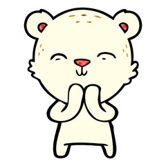 happy cartoon polar bear