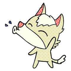 howling wolf cartoon