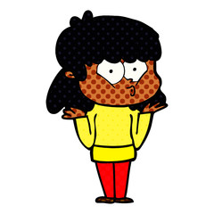 cartoon whistling girl