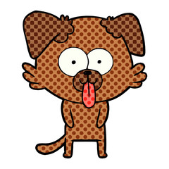 cartoon dog with tongue sticking out