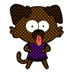 cartoon dog with tongue sticking out