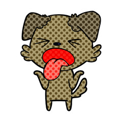 cartoon disgusted dog shrugging shoulders