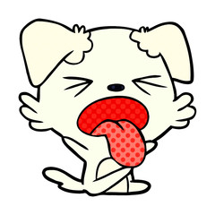 cartoon dog throwing tantrum