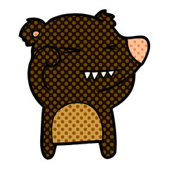 angry bear cartoon