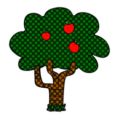 cartoon apple tree