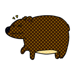 cartoon bear with a sore head