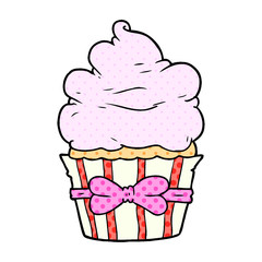 cartoon fancy cupcake