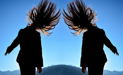 dizzying hair and energetic lady