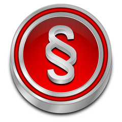 Law paragraph button - 3D illustration