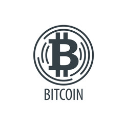 Obraz premium icon vector bitcoin