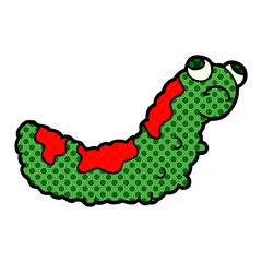 cartoon unhappy caterpillar