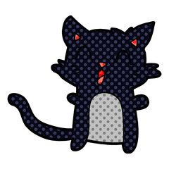 cartoon happy cat